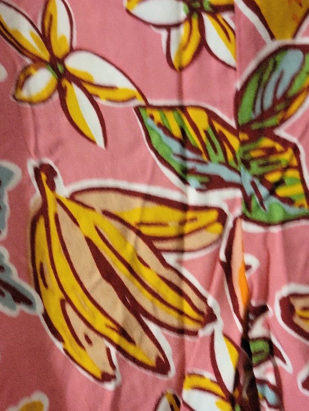 Pink Floral Wide-Leg Tropical-Print Pants